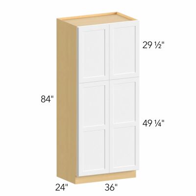 Allure® Luna Dove 36"W x 84"H x 24"D Tall Pantry Cabinet (TP362484)
