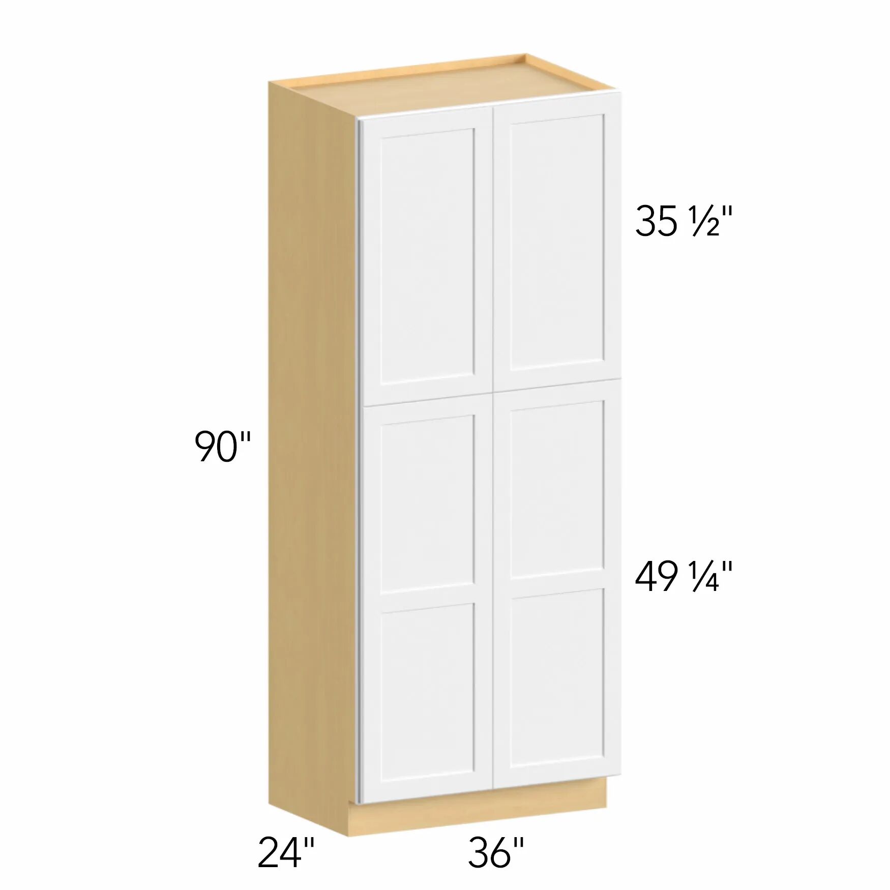 Allure® Echo Mocha 36"W x 90"H x 24"D Tall Pantry Cabinet (TP362490)