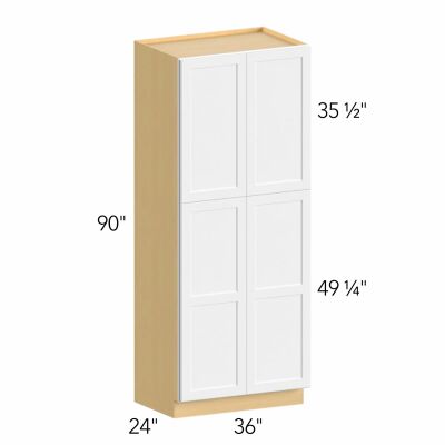 Allure® Luna Dove 36"W x 90"H x 24"D Tall Pantry Cabinet (TP362490)
