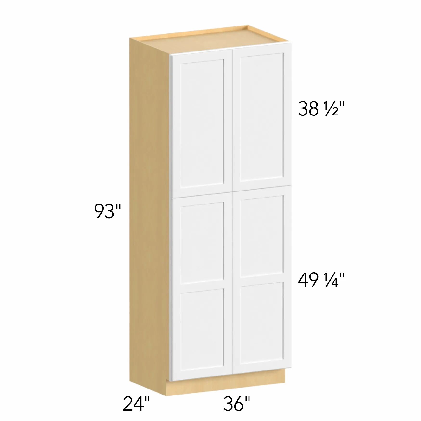 Allure® Galaxy Timber 36"W x 93"H x 24"D Tall Pantry Cabinet (TP362493)