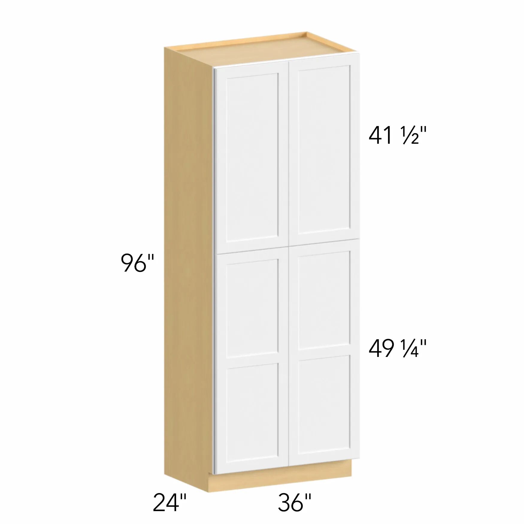 Allure® Echo Mocha 36"W x 96"H x 24"D Tall Pantry Cabinet (TP362496)