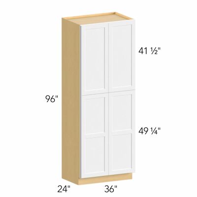 Allure® Luna Dove 36"W x 96"H x 24"D Tall Pantry Cabinet (TP362496)