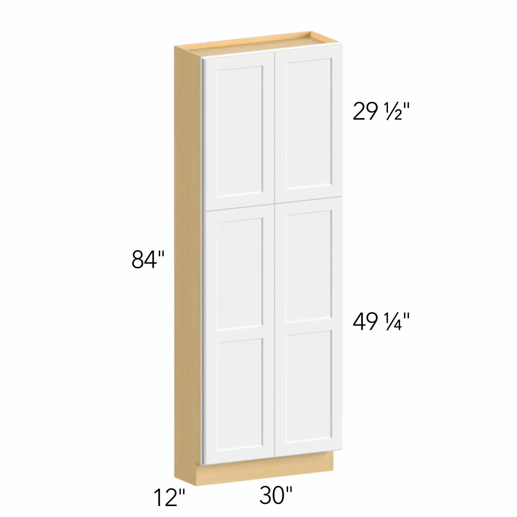 Allure® Echo Mocha 30"W x 84"H x 12"D Tall Pantry Cabinet (TP301284)