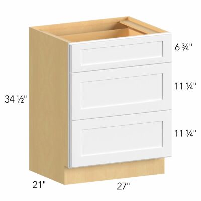 Allure® Luna Dove 27"W x 34.5"H x 21"D Vanity Drawer Base (VDB27-34)