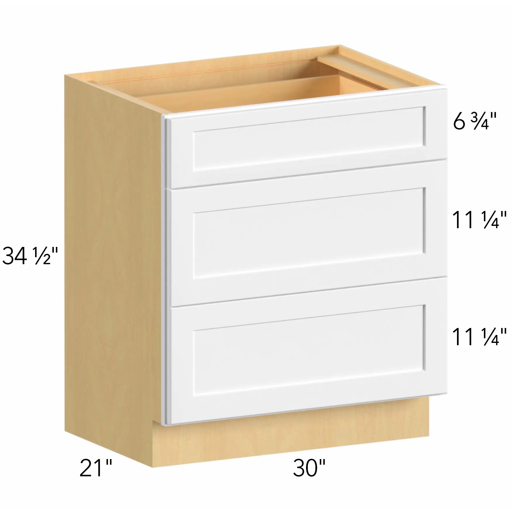 Allure® Echo Dove 30"W x 34.5"H x 21"D Vanity Drawer Base (VDB30-34)