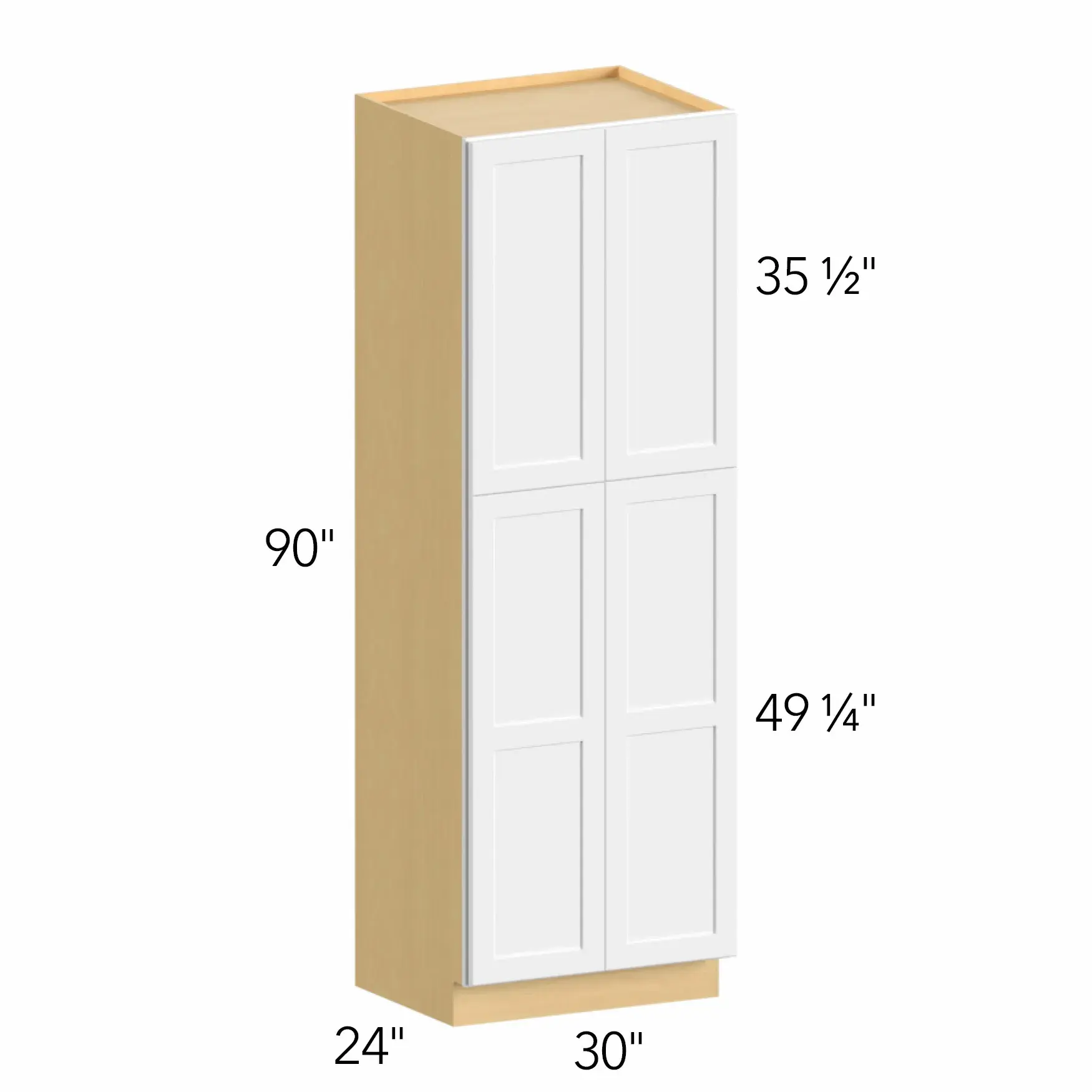 Allure® Echo Mocha 30"W x 90"H x 24"D Tall Pantry Cabinet (TP302490)