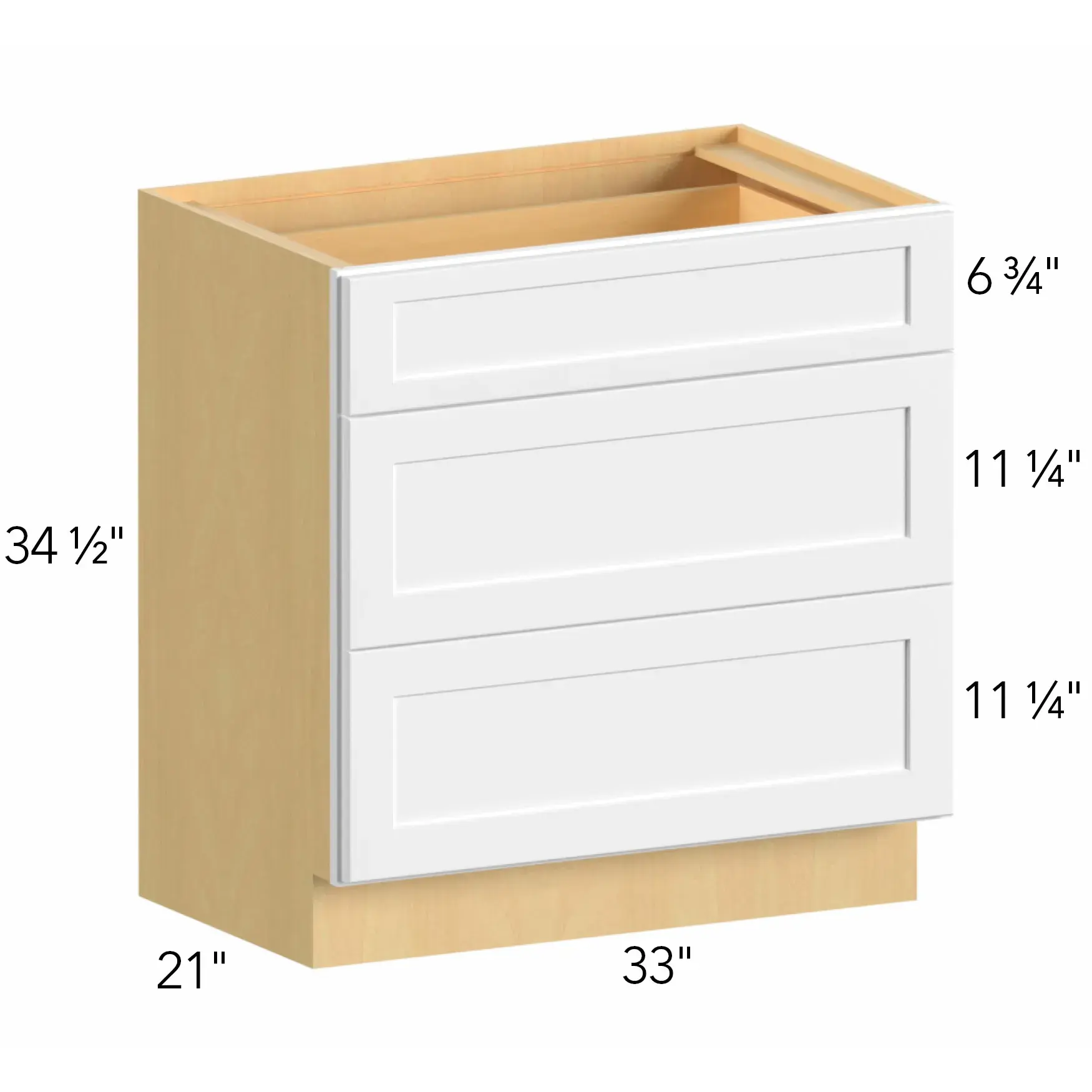 Allure® Echo Dove 33"W x 34.5"H x 21"D Vanity Drawer Base (VDB33-34)