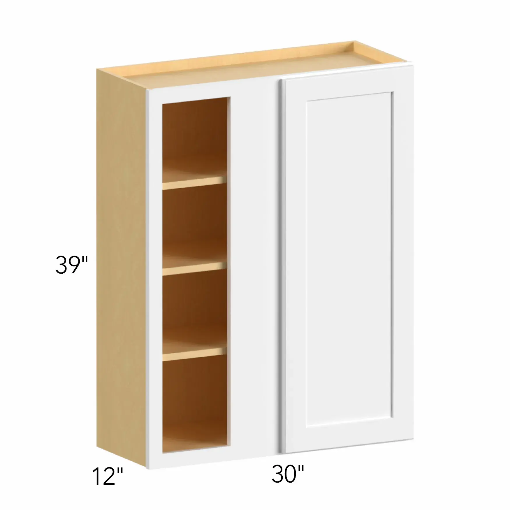 Ovela® Tuscany Ida 2 30"W x 39"H x 13"D Blind Corner Cabinet (WBC3039)