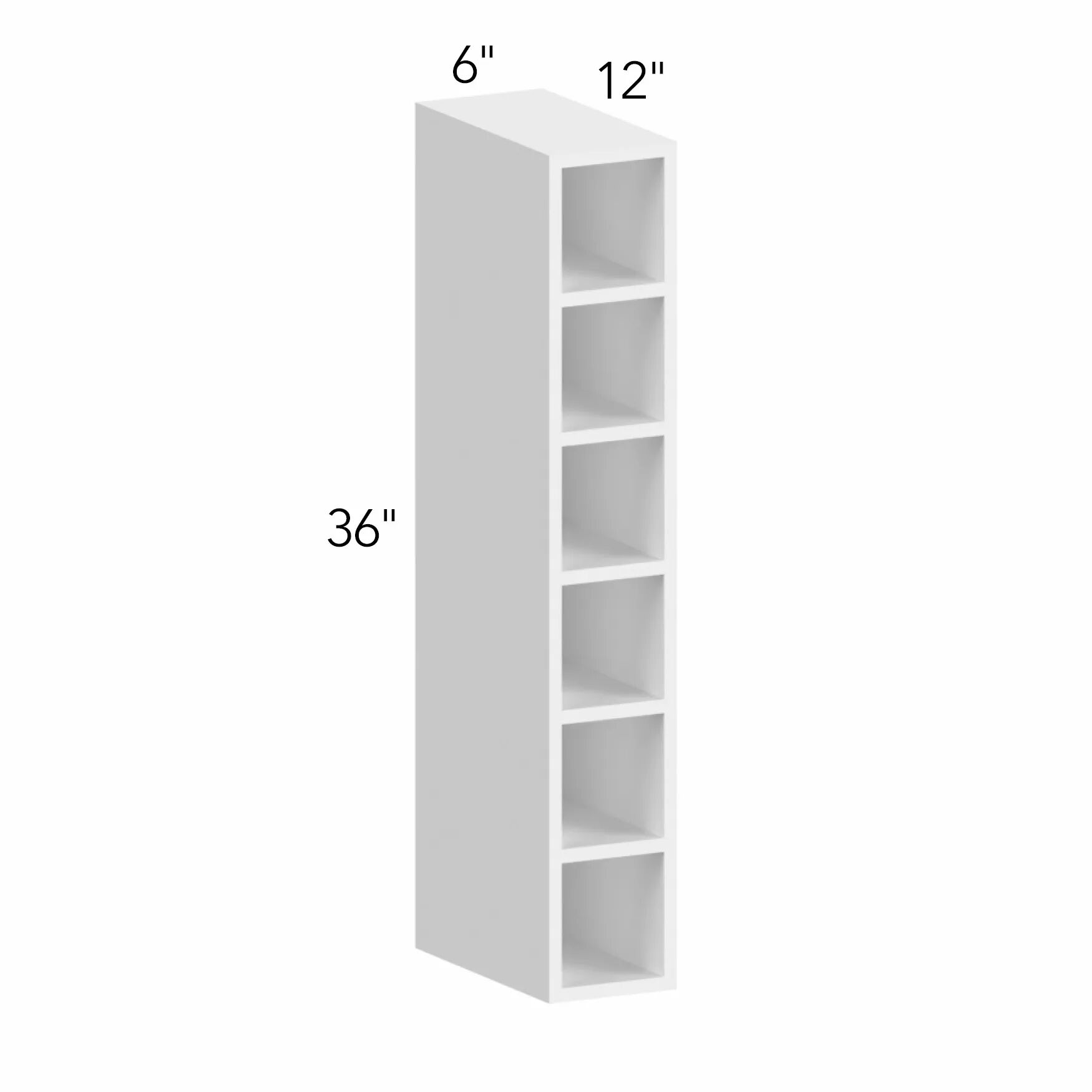 Allure® Echo Mocha 6"W x 36"H x 12"D Wall Wine Cube (WC0636)