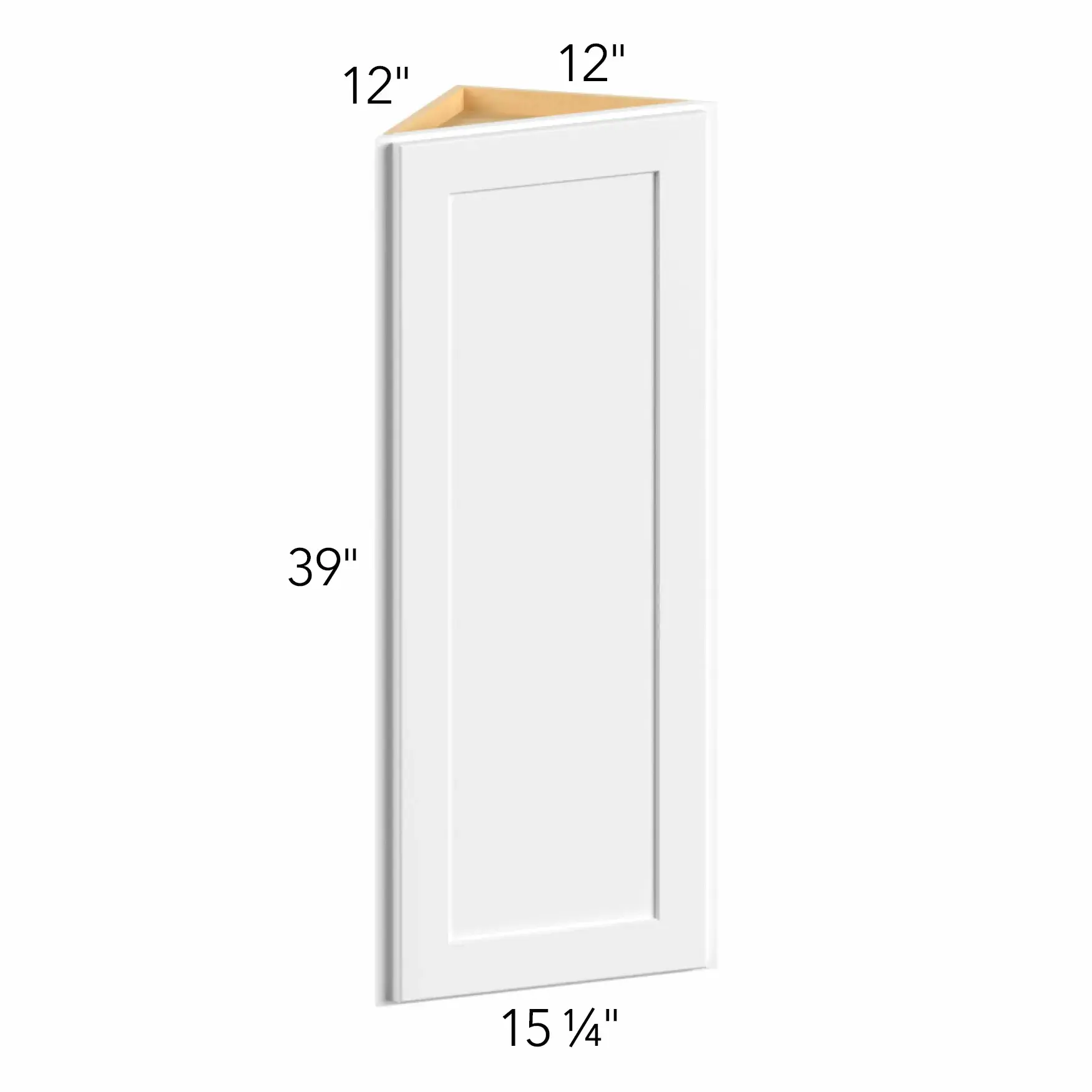Allure® Galaxy Natural Oak 12"W x 39"H x 12"D Wall Angle End Cabinet (WAE1239)