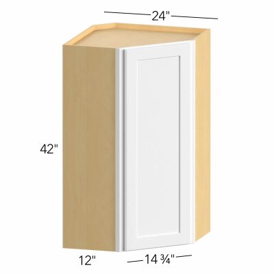 Allure® Galaxy Nickel 24"W x 42"H x 24"D Diagonal Corner Wall Cabinet (WDC2442)