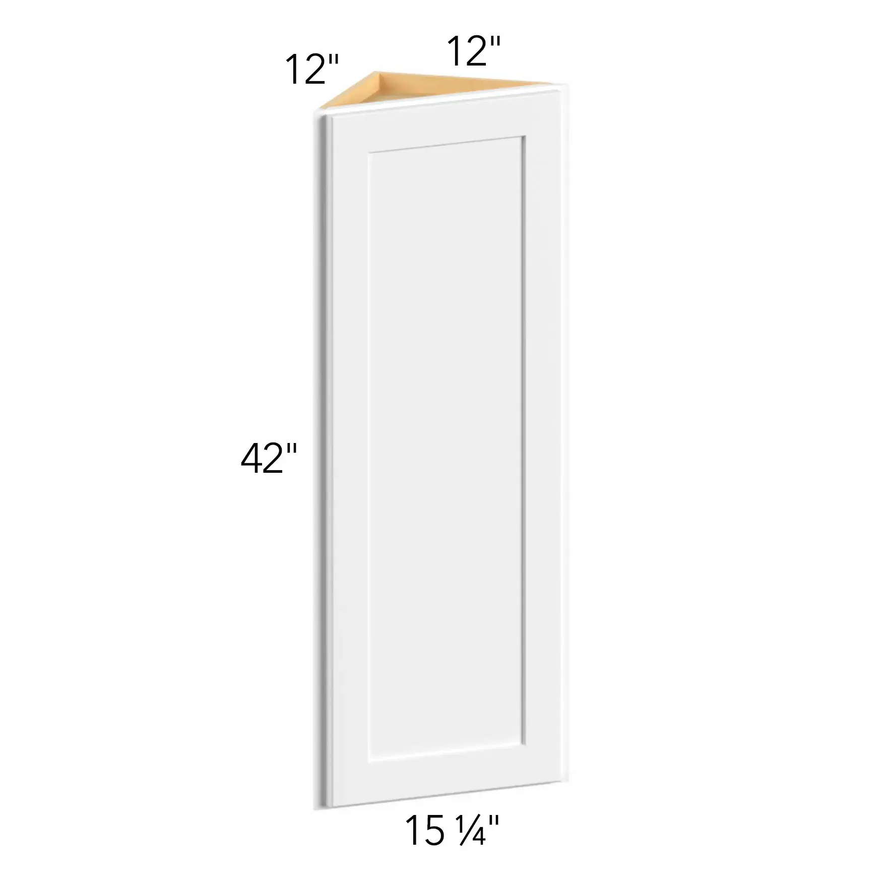Allure® Echo Dove 12"W x 42"H x 12"D Wall Angle End Cabinet (WAE1242)