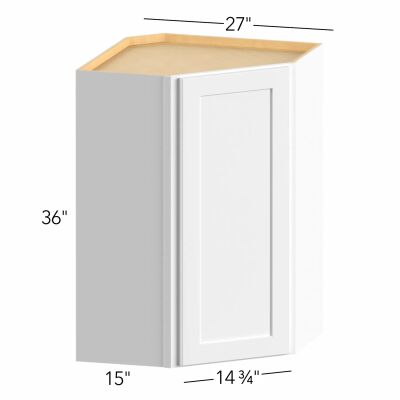 Allure® Galaxy Nickel 27"W x 36"H x 27"D Diagonal Corner Wall Cabinet (WDC2736)