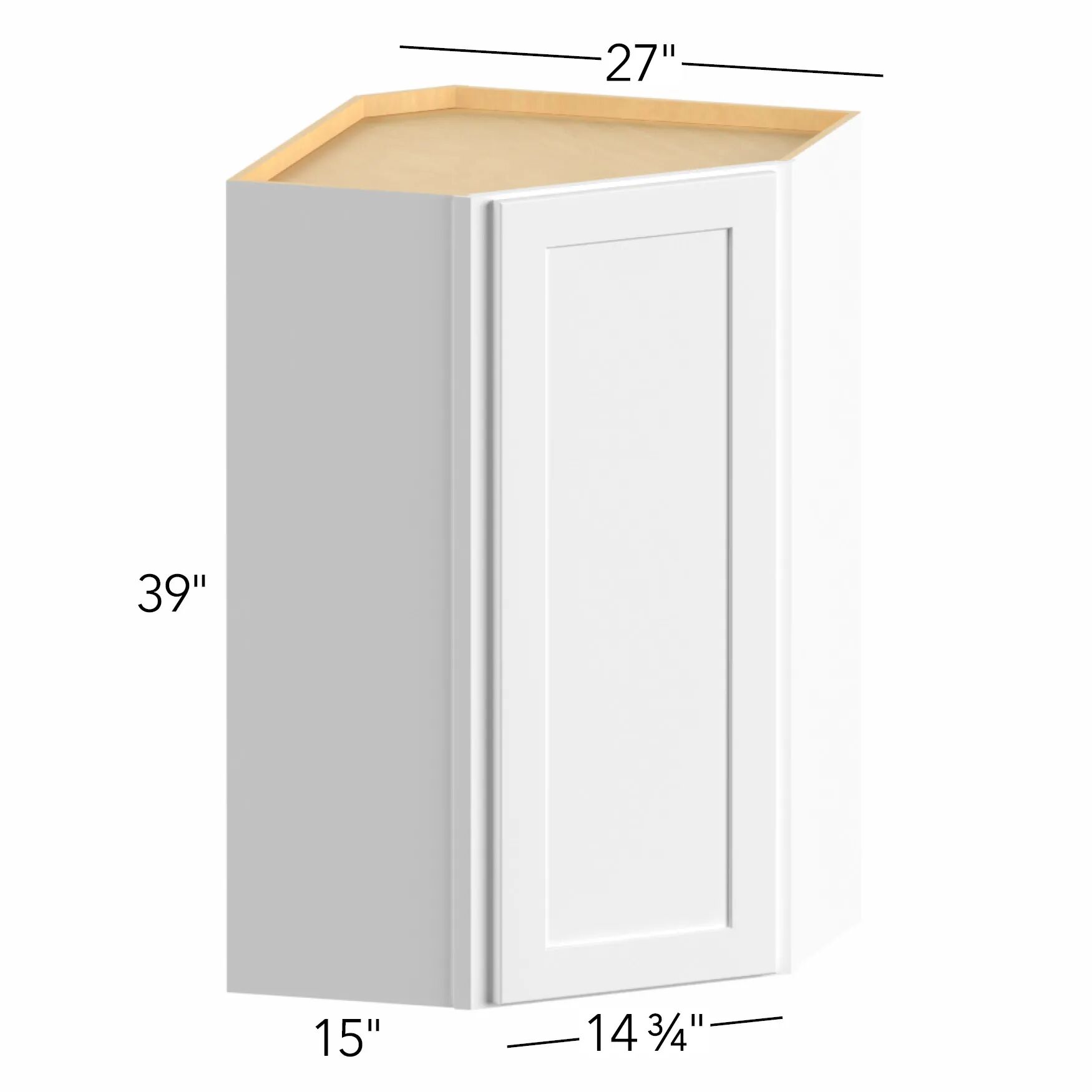 Allure® Galaxy Timber 27"W x 39"H x 27"D Diagonal Corner Wall Cabinet (WDC2739)