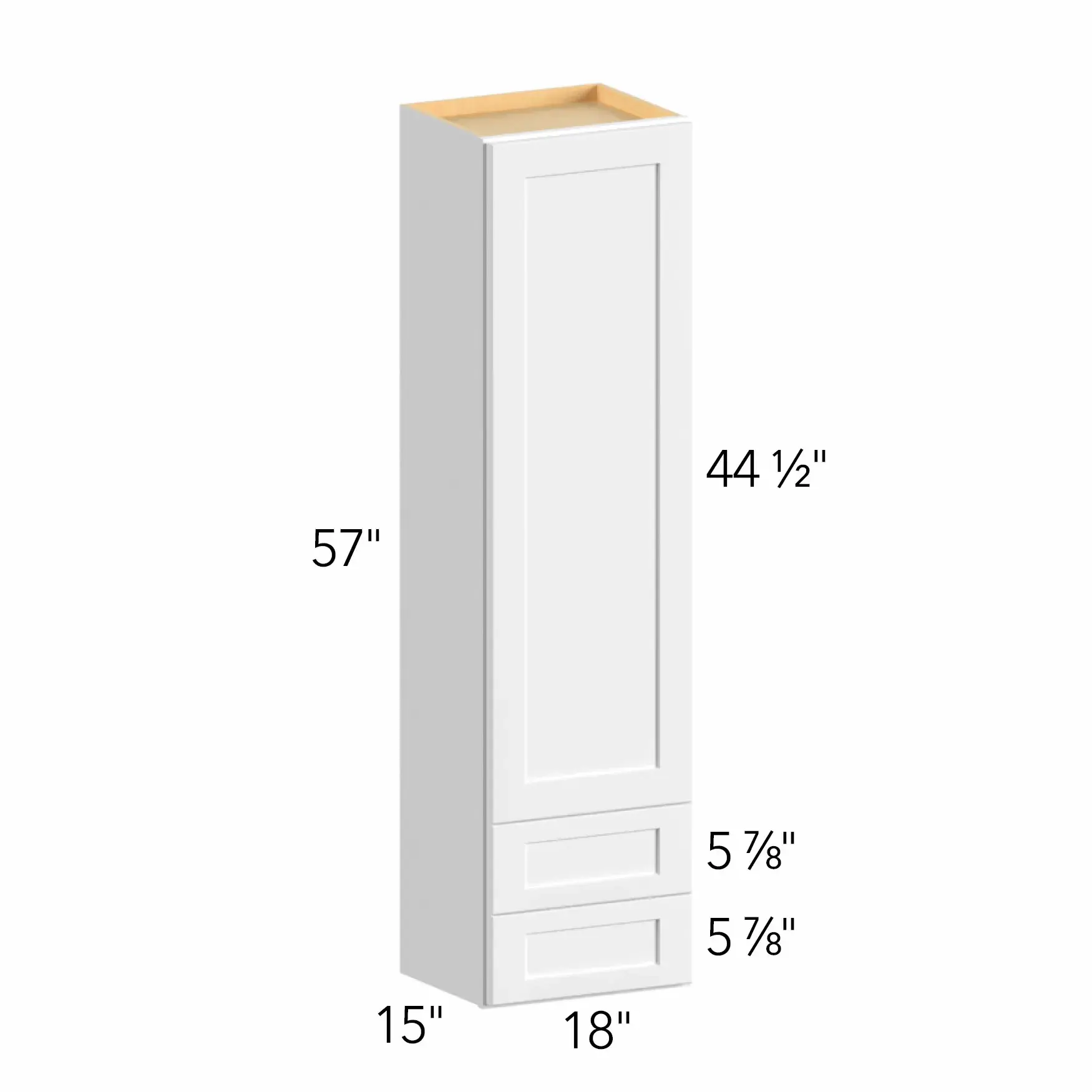Ovela® Tuscany Antracita 18"W x 57"H x 15"D Wall Cabinet with Drawers (WD1857)