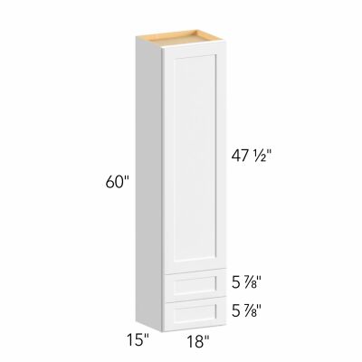 Allure® Galaxy Dove 18"W x 60"H x 15"D Wall Cabinet with Drawers (WD1860)