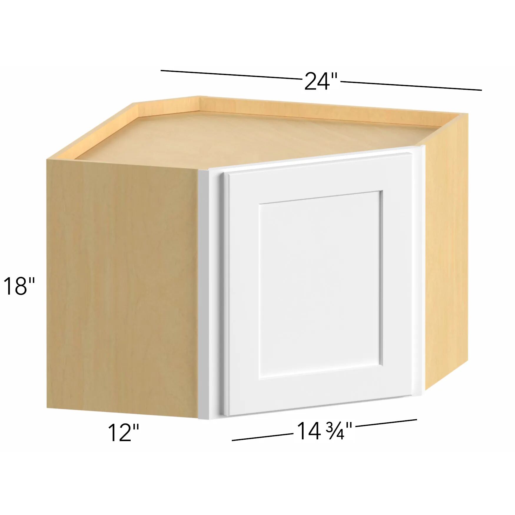 Allure® Echo Timber 24"W x 18"H x 24"D Diagonal Corner Wall Cabinet (WDC2418)