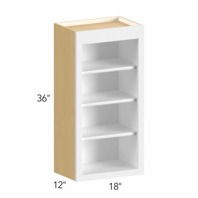 Allure® Galaxy Dove 18"W x 36"H x 12"D Wall Open Shelf (WOS1836)