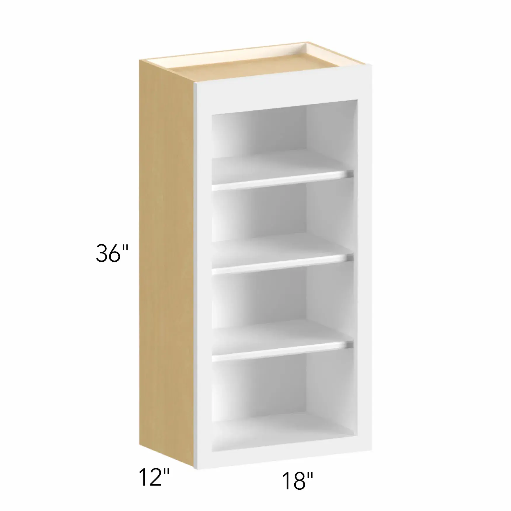 Allure® Echo Timber 18"W x 36"H x 12"D Wall Open Shelf (WOS1836)