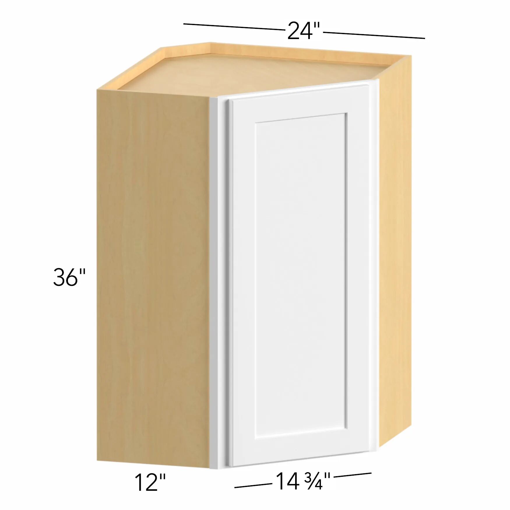 Allure® Echo Mocha 24"W x 36"H x 24"D Diagonal Corner Wall Cabinet (WDC2436)