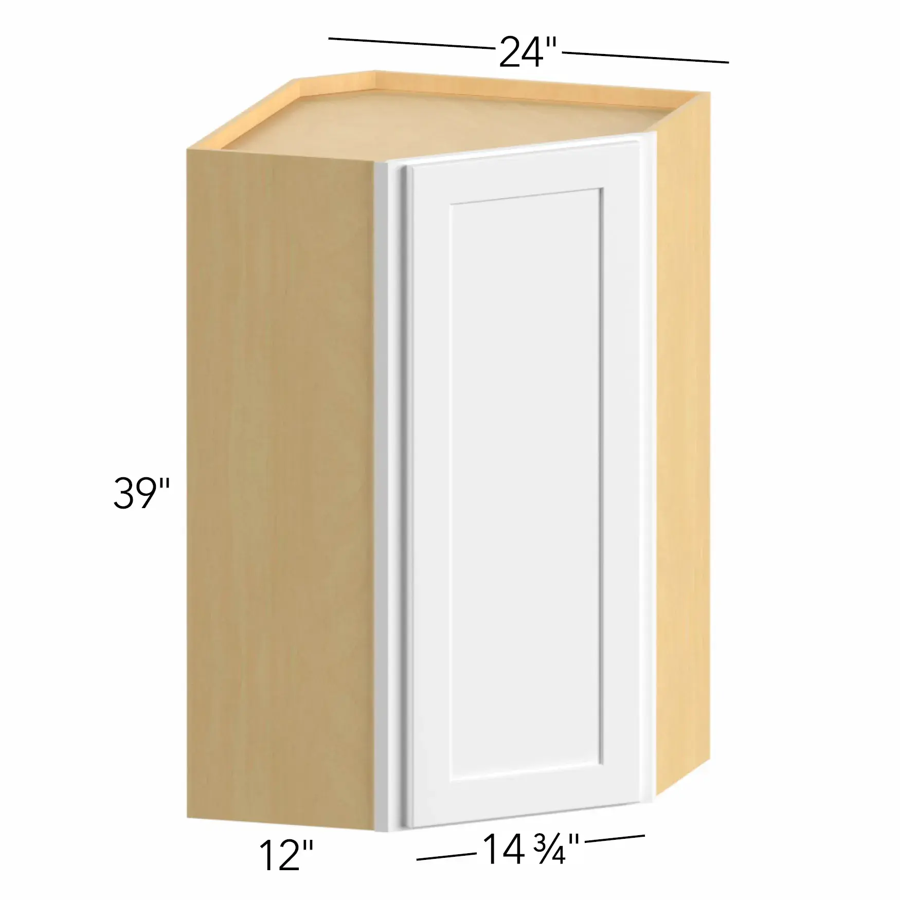 Allure® Galaxy Timber 24"W x 39"H x 24"D Diagonal Corner Wall Cabinet (WDC2439)