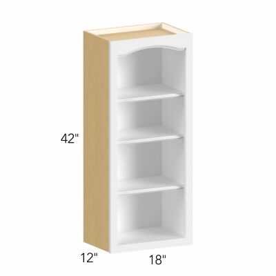 Allure® Nexus Frost 18"W x 42"H x 12"D Wall Open Shelf (WOS1842)