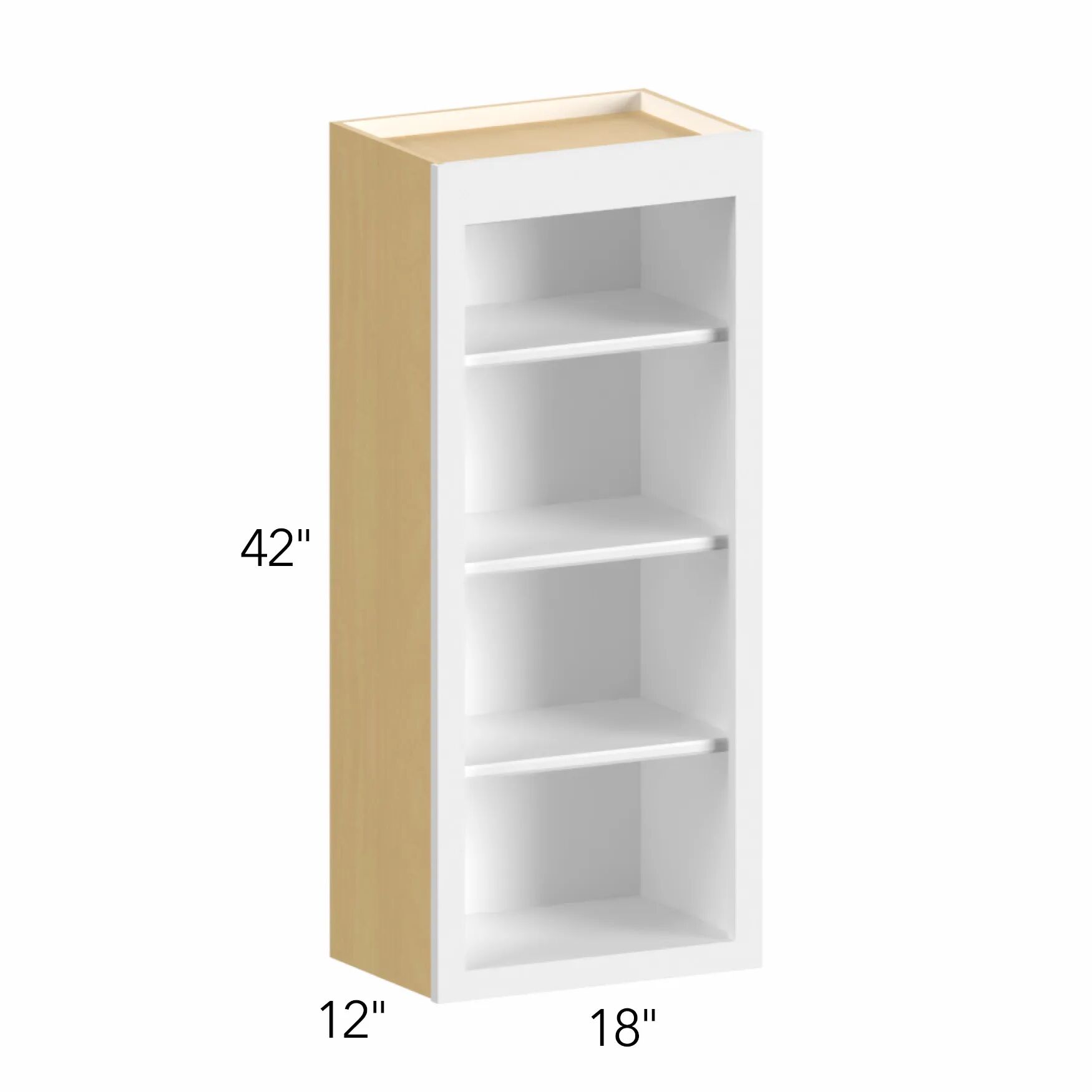 Allure® Echo Timber 18"W x 42"H x 12"D Wall Open Shelf (WOS1842)