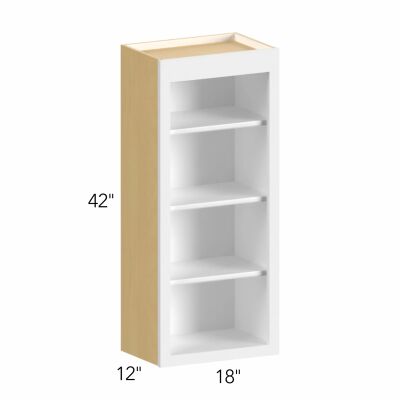Allure® Galaxy Dove 18"W x 42"H x 12"D Wall Open Shelf (WOS1842)