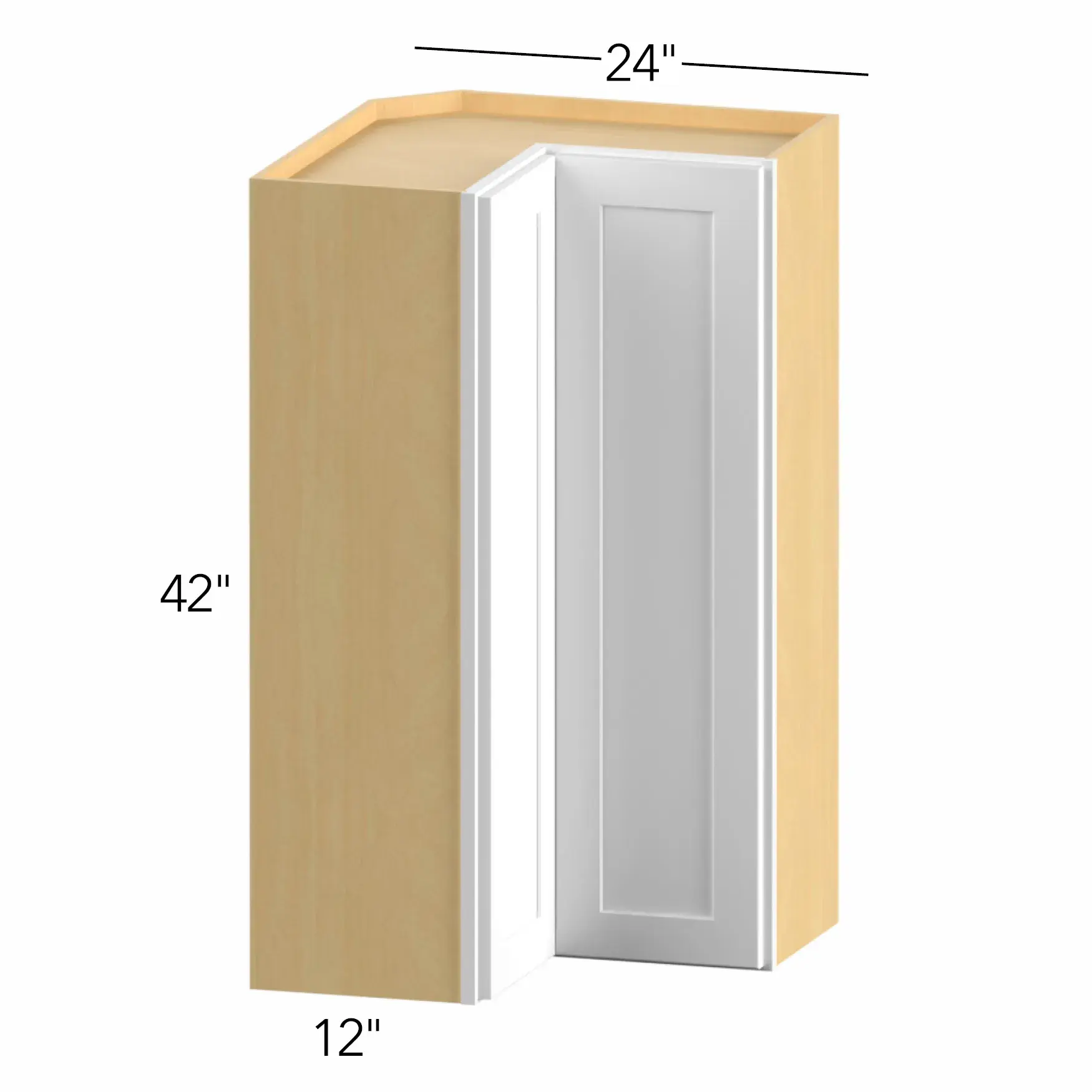 Allure® Galaxy Indigo 24"W x 42"H x 24"D Pie Cut Corner Cabinet (WPC2442)
