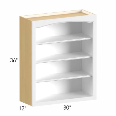 Allure® Nexus Frost 30"W x 36"H x 12"D Wall Open Shelf (WOS3036)
