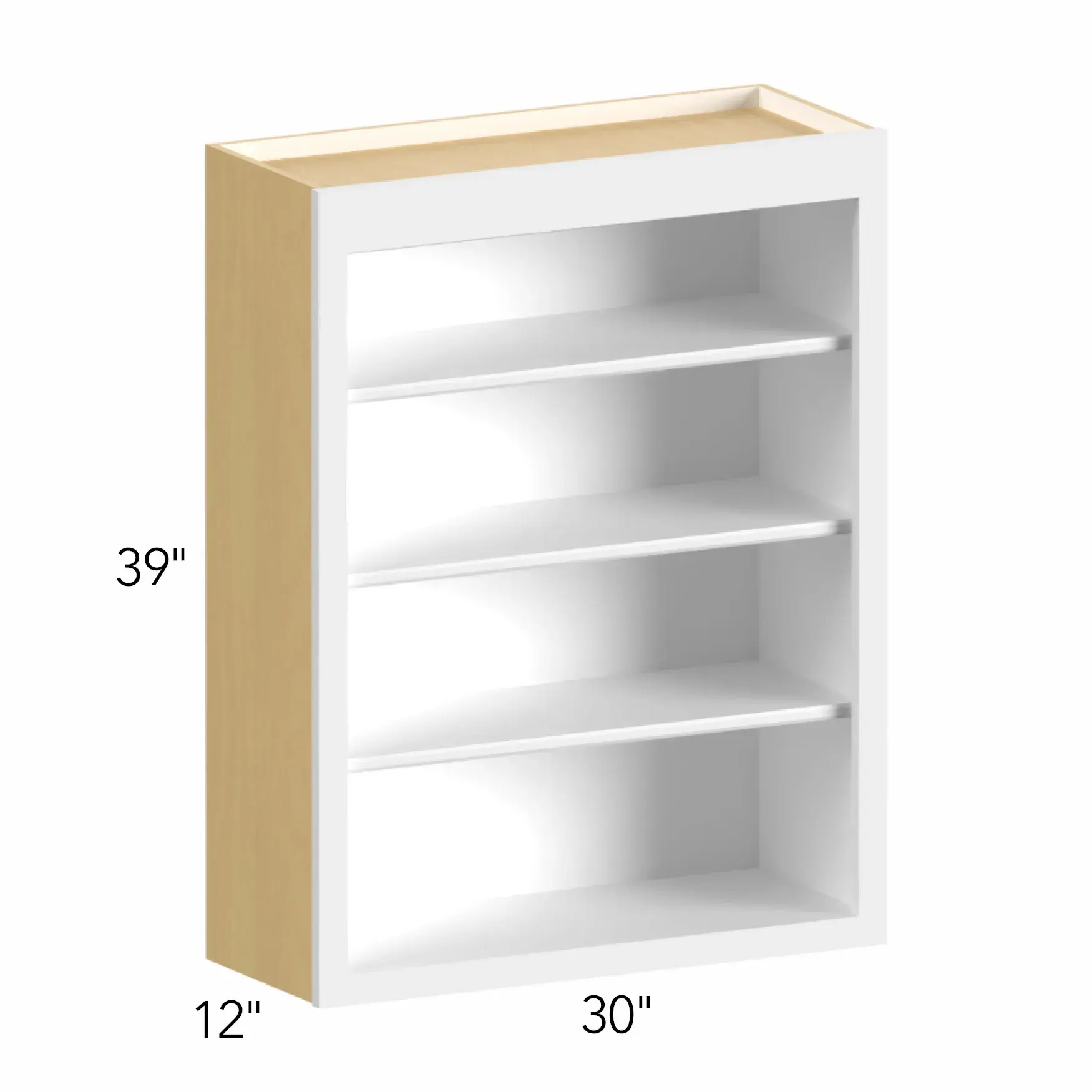 Allure® Galaxy Timber 30"W x 39"H x 12"D Wall Open Shelf (WOS3039)