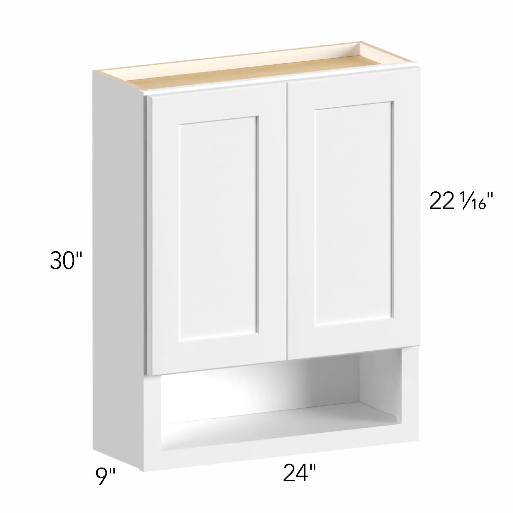 Allure® Echo Mocha 24"W x 30"H x 9"D Wall Vanity Storage (WVS2430)
