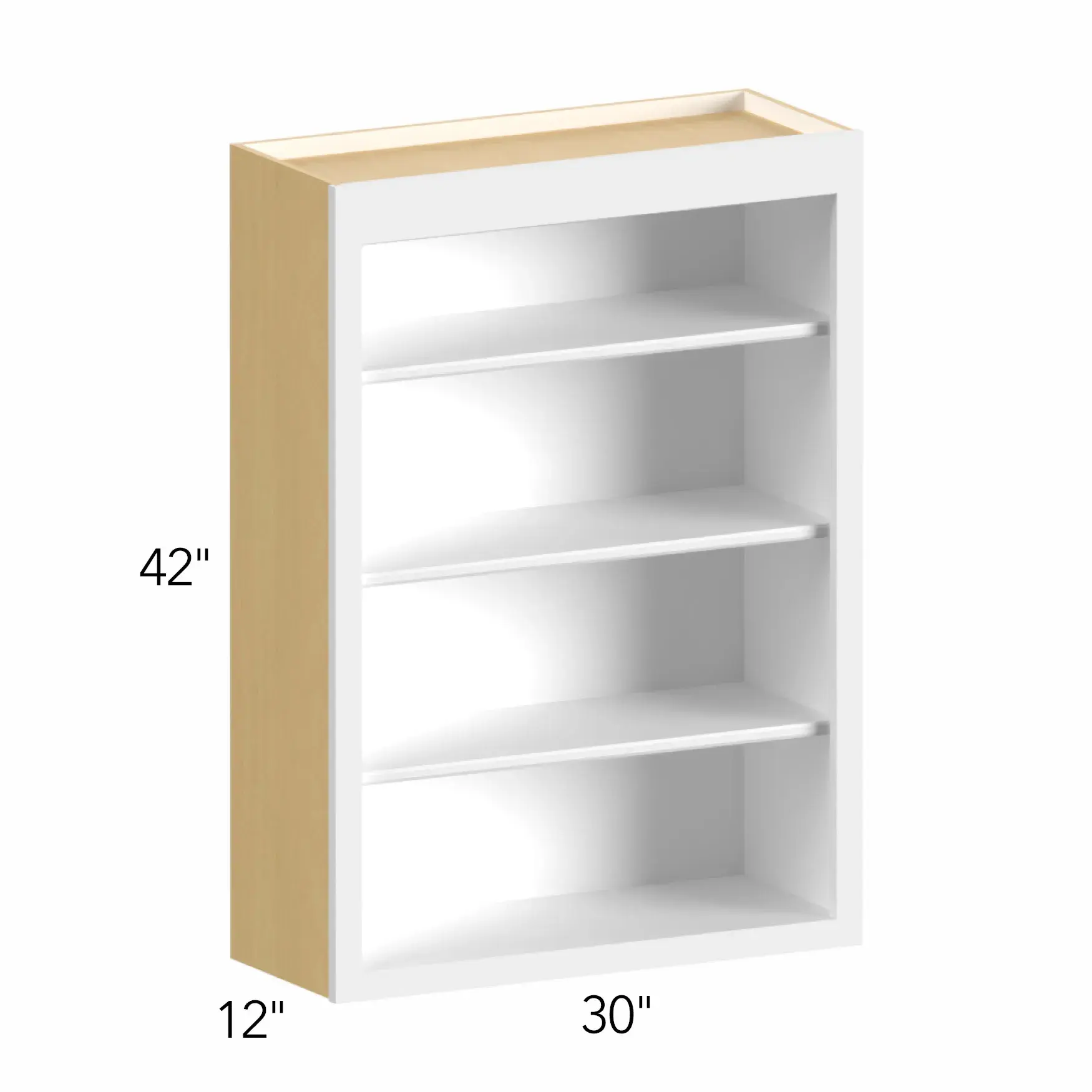 Allure® Echo Timber 30"W x 42"H x 12"D Wall Open Shelf (WOS3042)