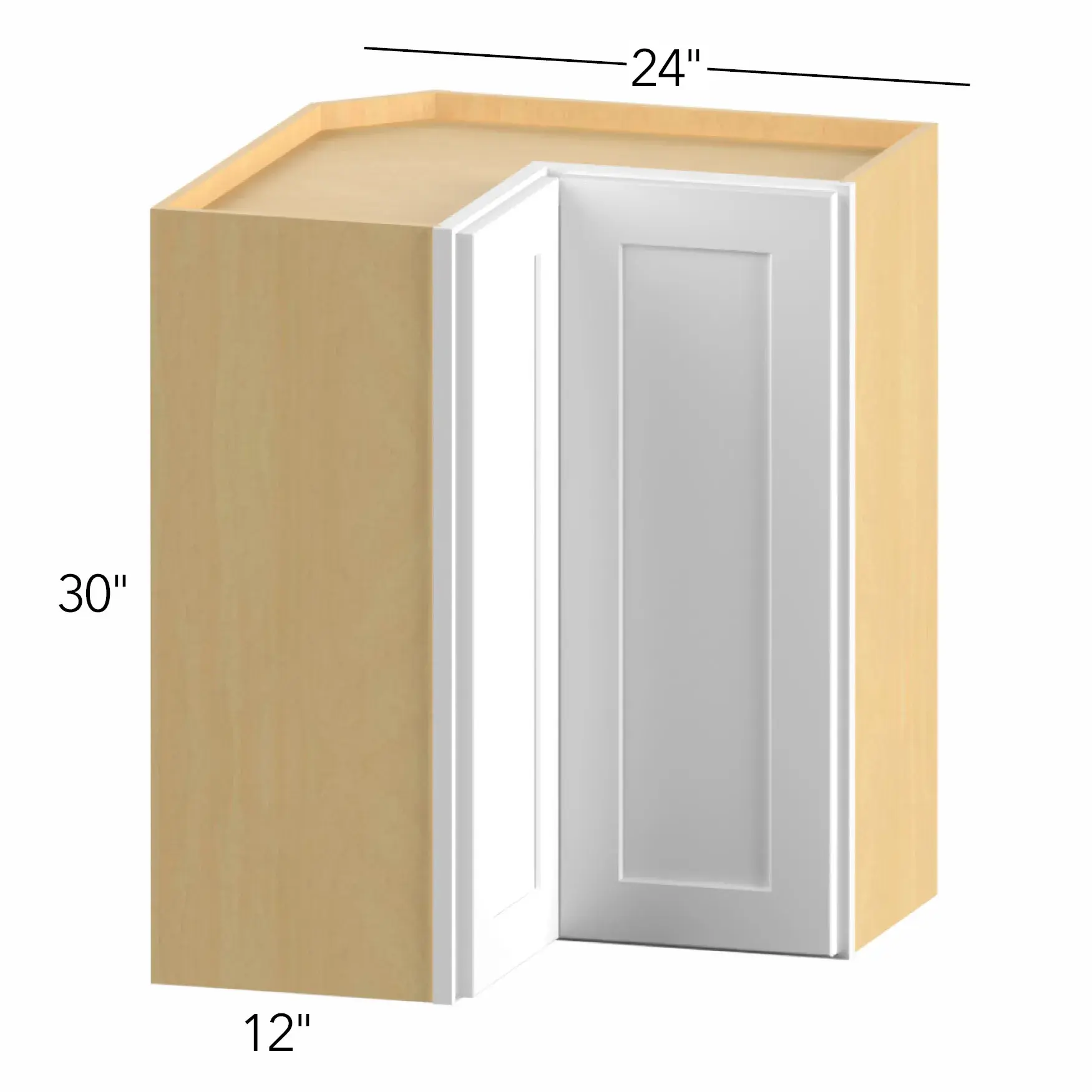 Allure® Echo Mocha 24"W x 30"H x 24"D Pie Cut Corner Cabinet (WPC2430)