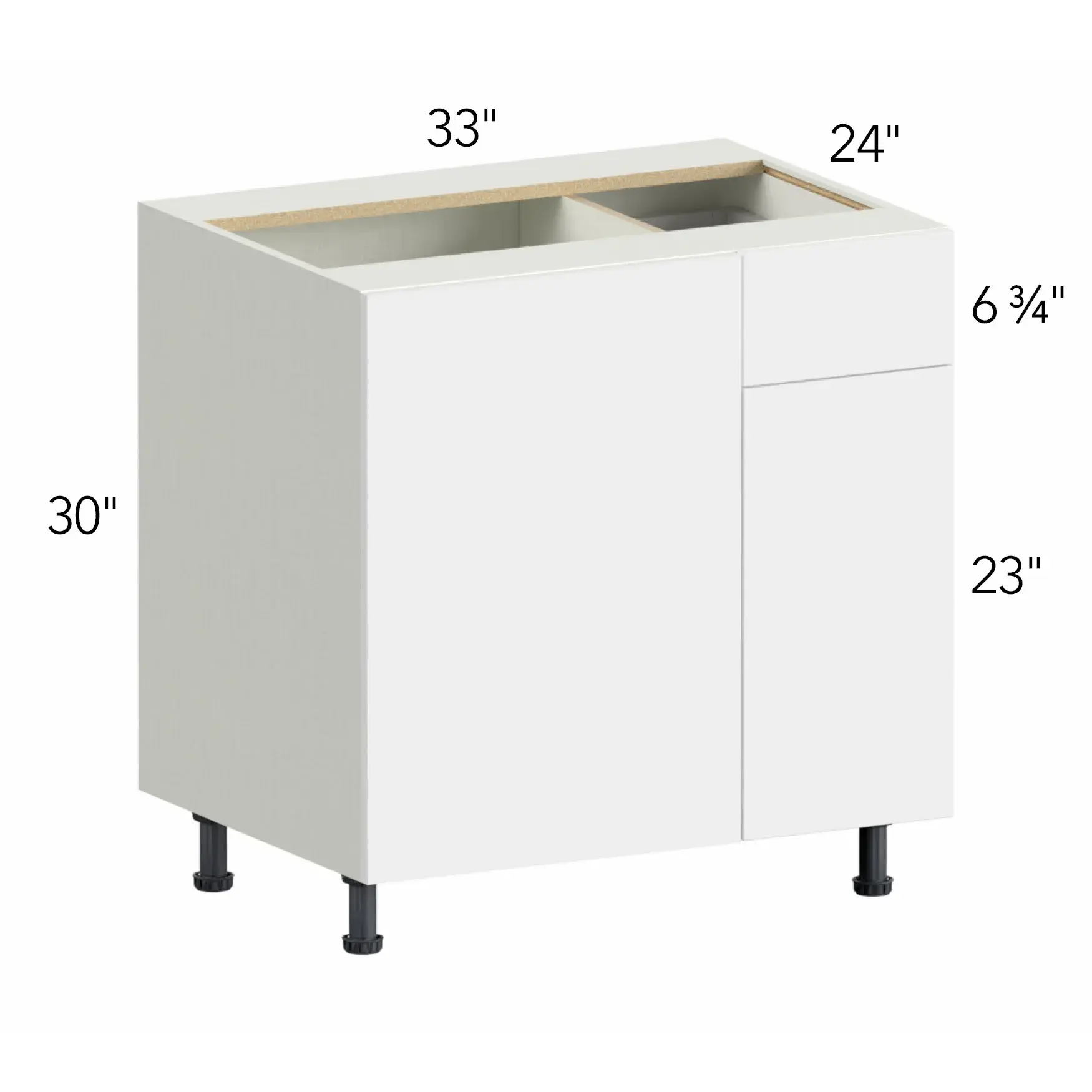 Ovela® Tuscany Como Ash 1 33"W x 34.5"H x 24"D Blind Corner Cabinet (BLB39/42)
