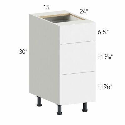 Ovela® Tuscany Antracita 15"W x 34.5"H x 24"D Drawer Base Cabinet (DB15-3)