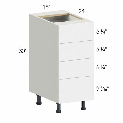 Ovela® Tuscany Antracita 15"W x 34.5"H x 24"D Drawer Base Cabinet (DB15-4)