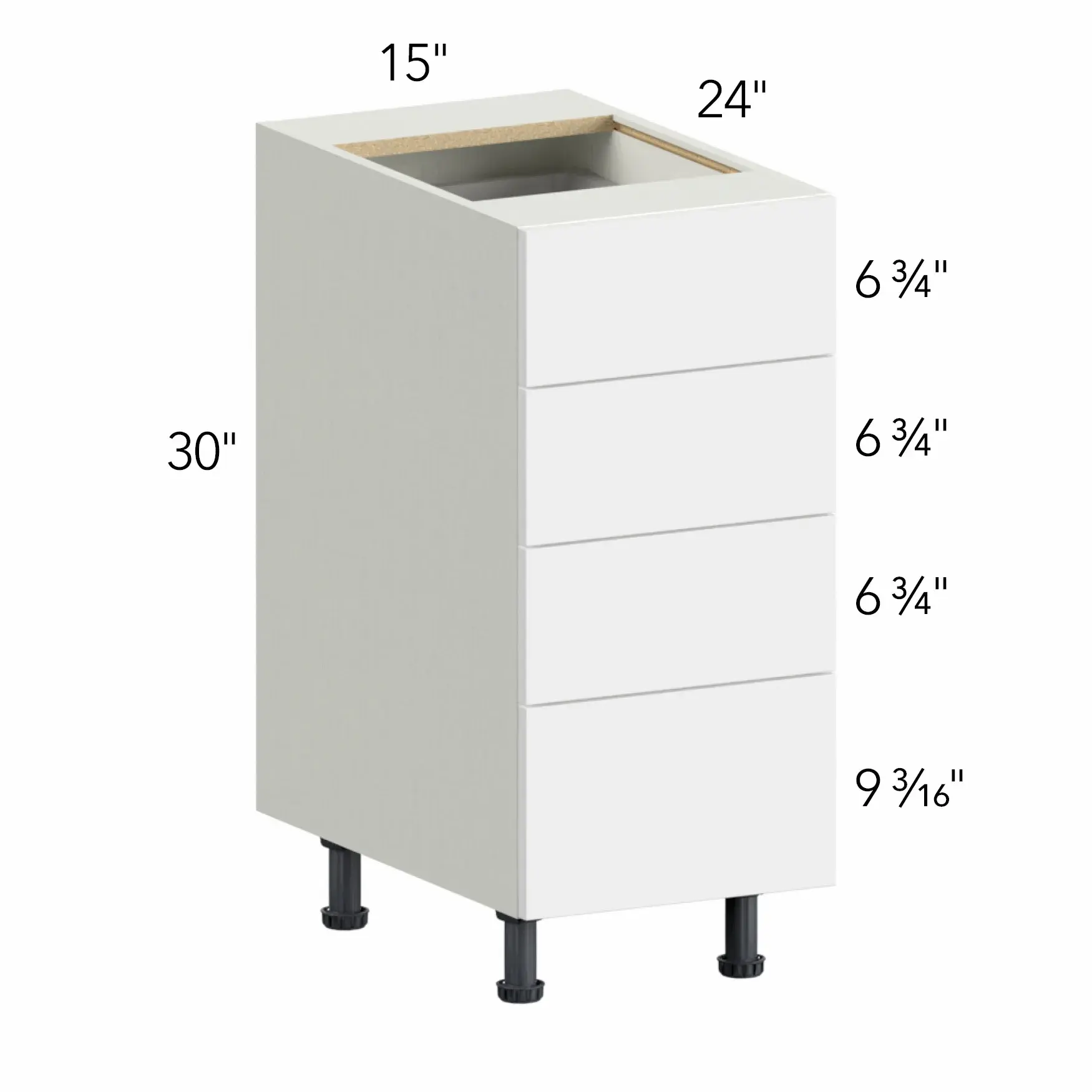 Ovela® Tuscany Ida 2 15"W x 34.5"H x 24"D Drawer Base Cabinet (DB15-4)