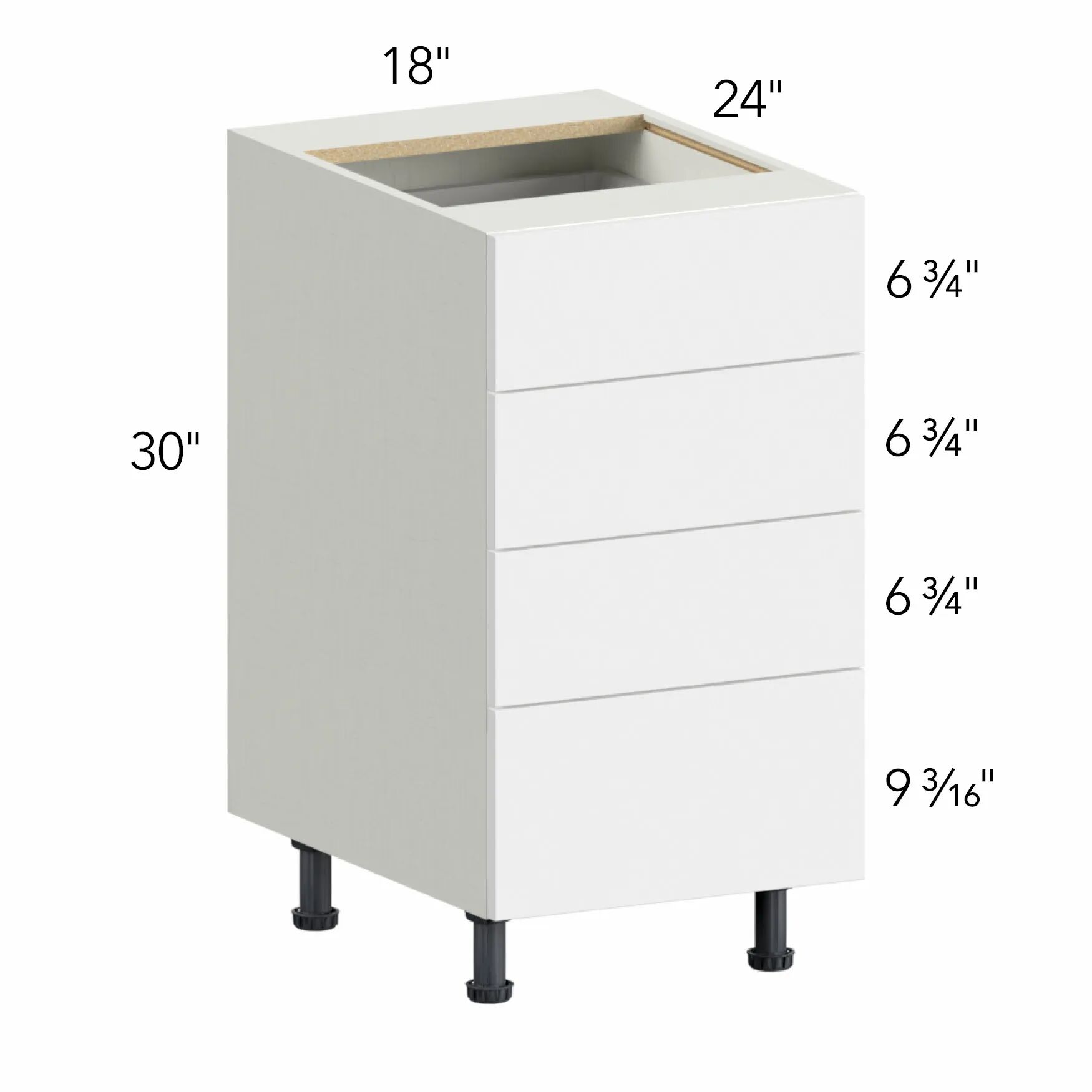 Illume® Tuscany Ida 2 18"W x 30"H x 24"D Drawer Base Cabinet (DB18-4)