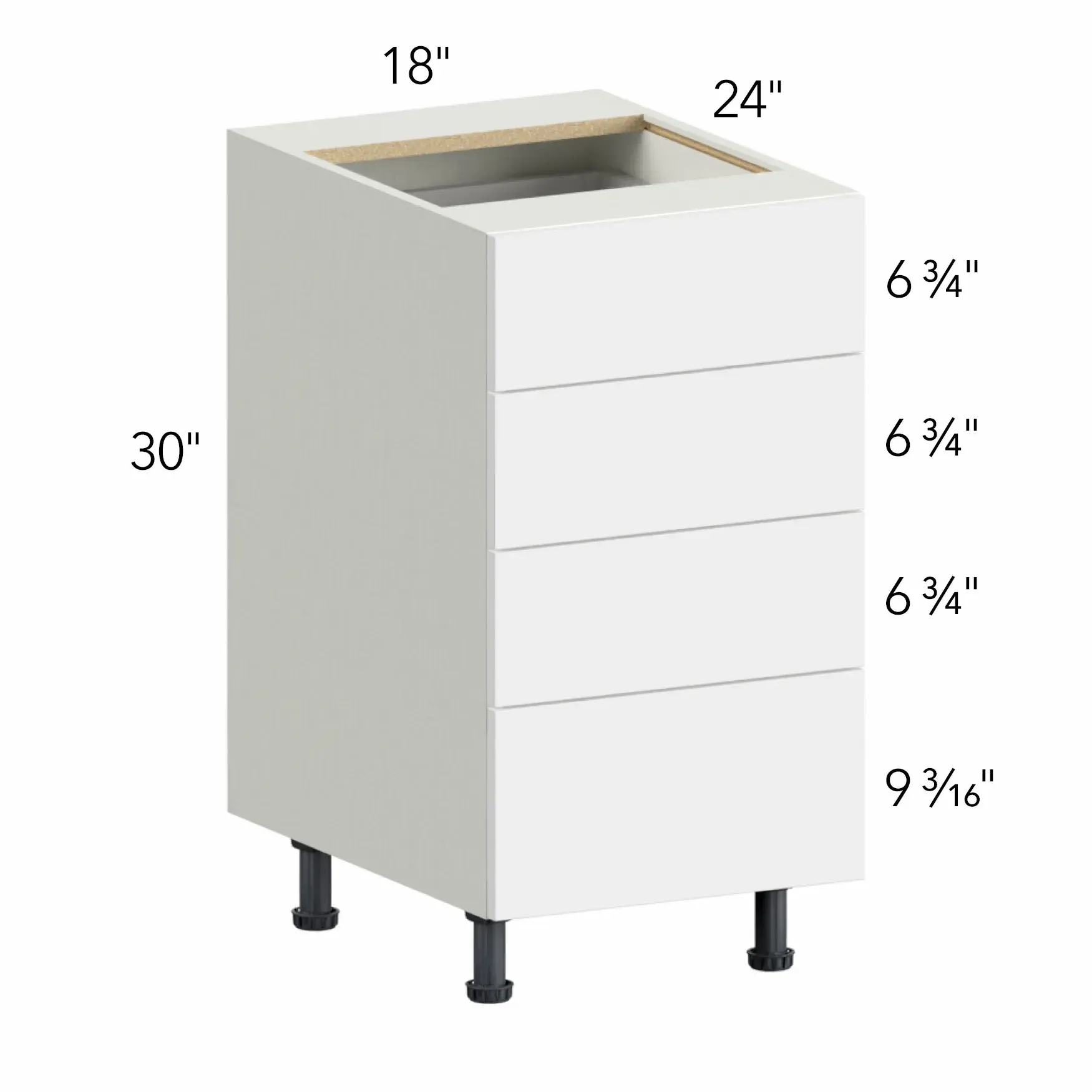 Illume® Tuscany Ida 2 18"W x 30"H x 24"D Drawer Base Cabinet (DB18-4)