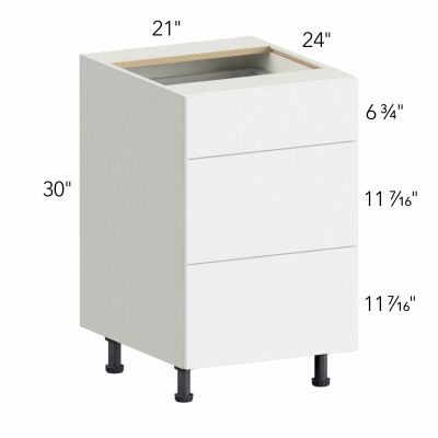 Ovela® Tuscany Antracita 21"W x 34.5"H x 24"D Drawer Base Cabinet (DB21-3)