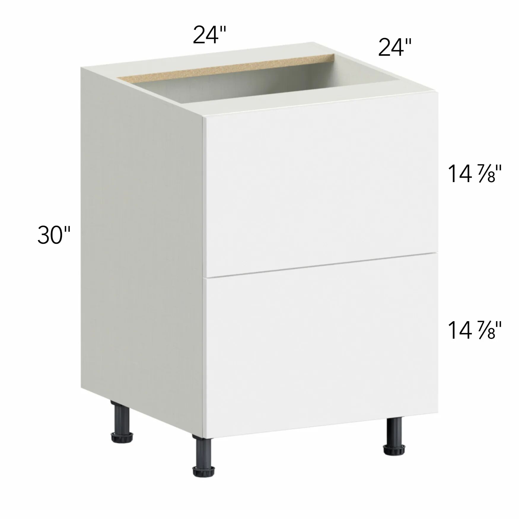 Ovela® Tuscany Antracita 24"W x 34.5"H x 24"D Drawer Base Cabinet (DB24-2)
