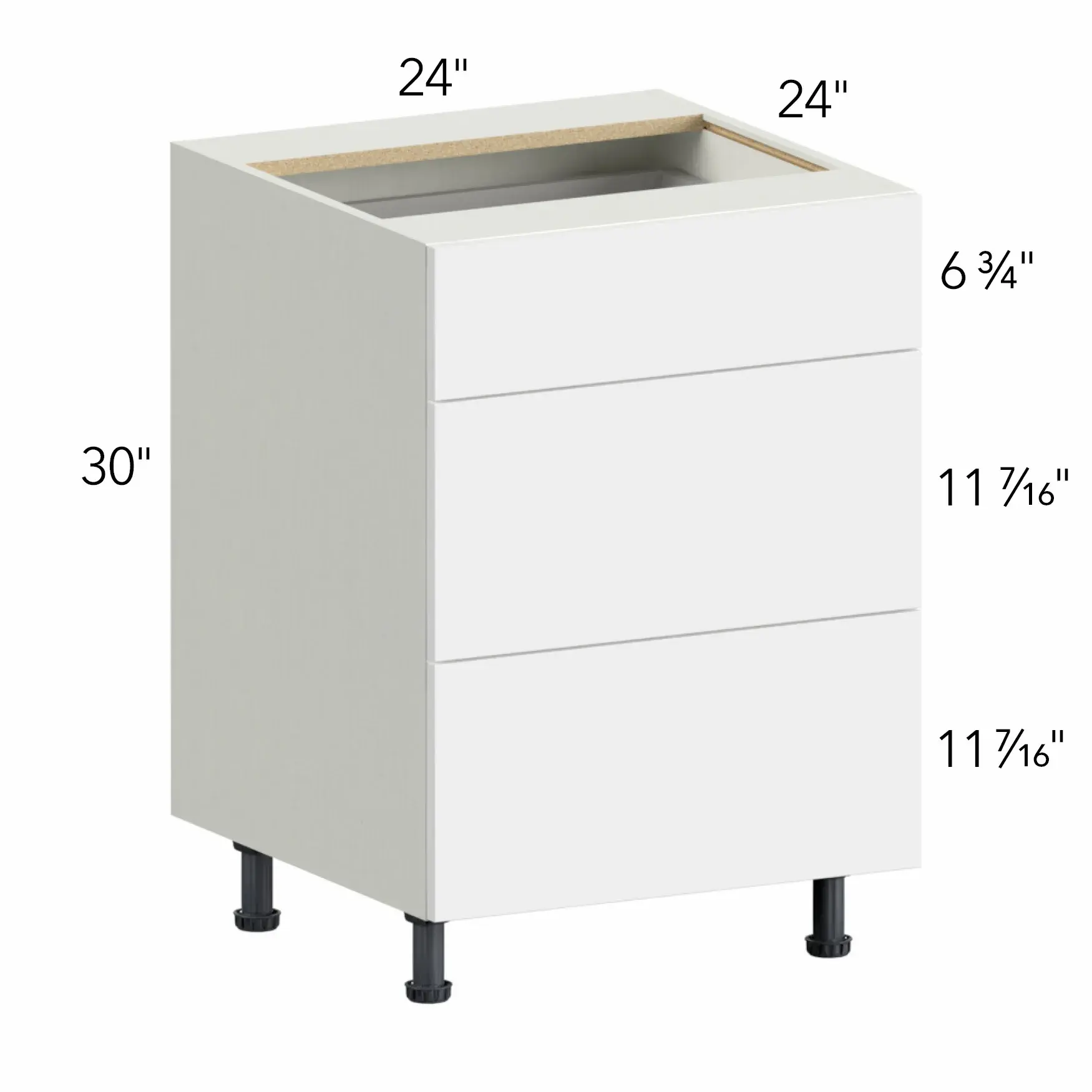 Ovela® Tuscany Ida 2 24"W x 34.5"H x 24"D Drawer Base Cabinet (DB24-3)