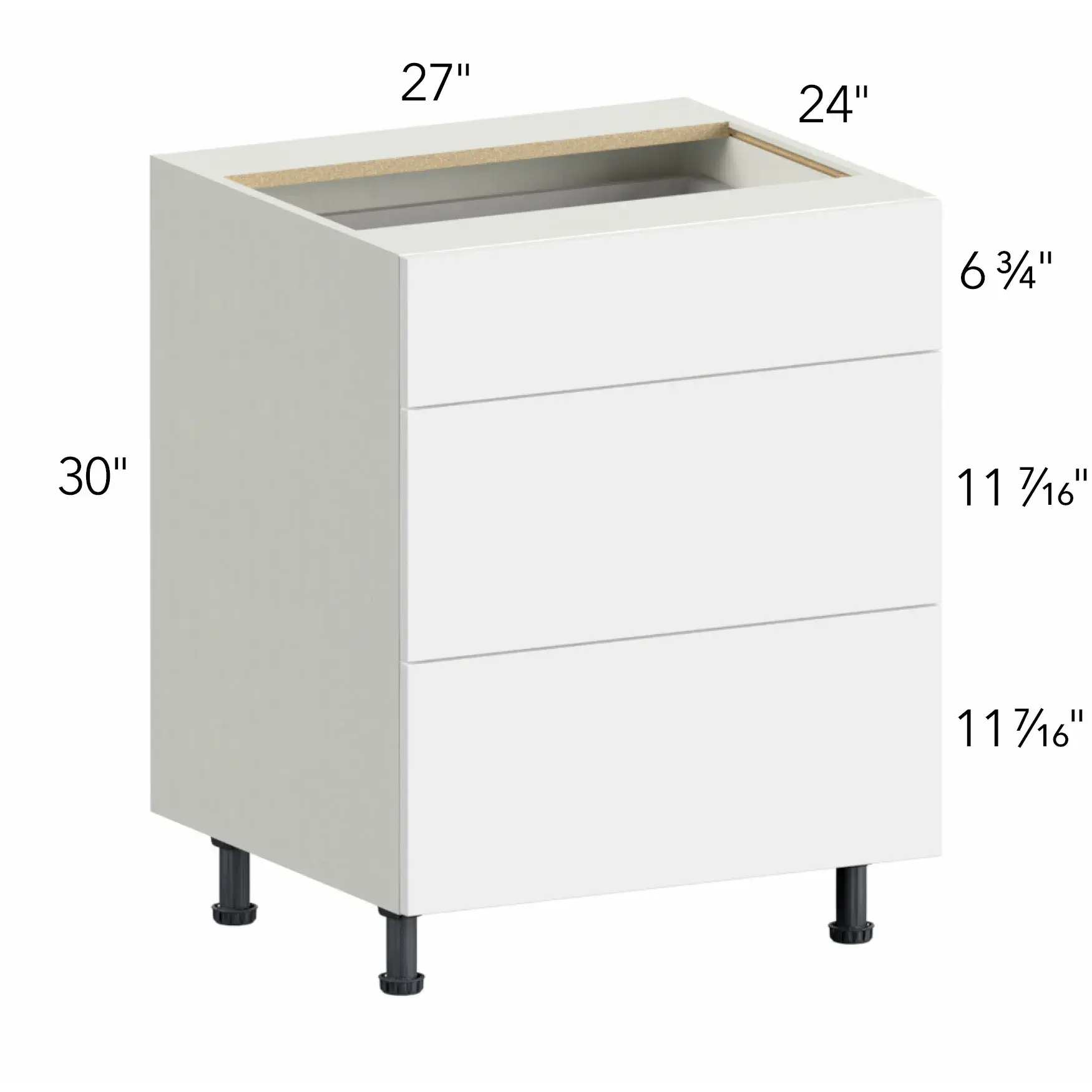 Ovela® Tuscany Ida 2 27"W x 34.5"H x 24"D Drawer Base Cabinet (DB27-3)