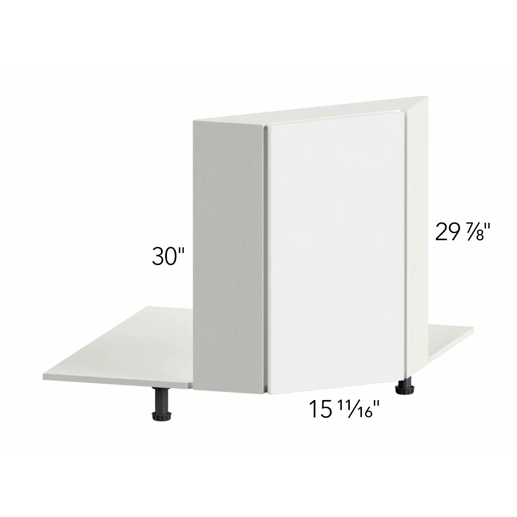 Ovela® Tuscany Antracita 28.5"W x 30"H x 5.5"D Desk Base Cabinet (DSF36FD)