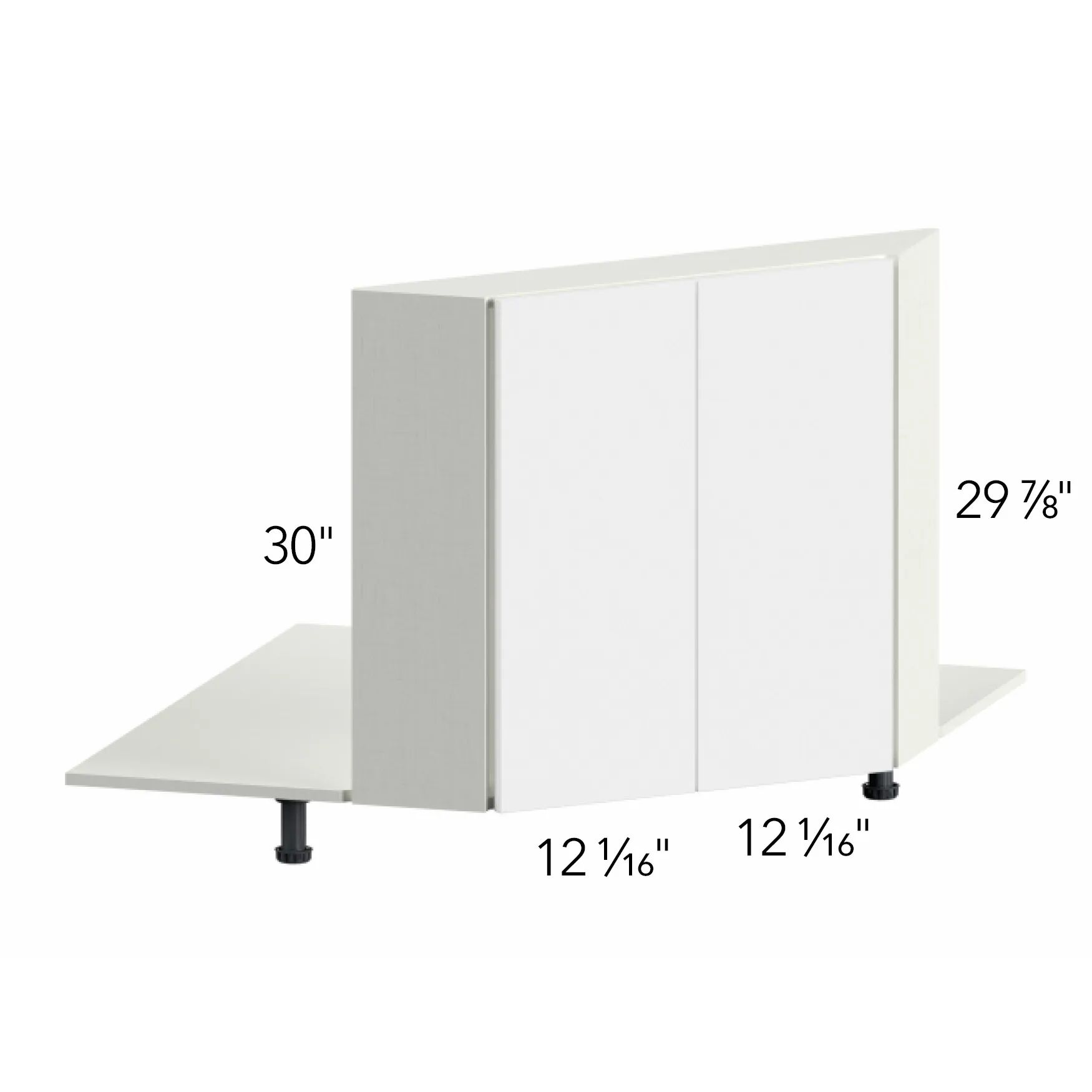 Ovela® Tuscany Antracita 37"W x 30"H x 5.5"D Desk Base Cabinet (DSF42FD)