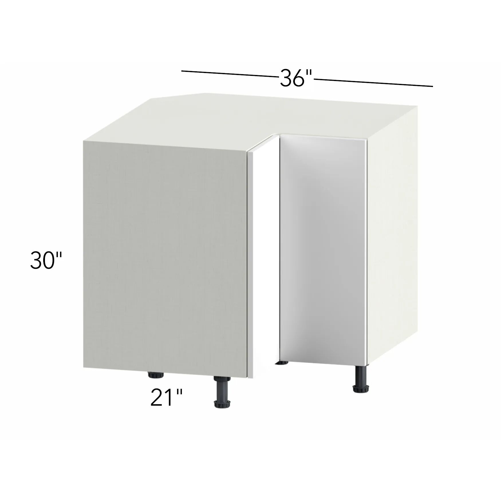 Ovela® Tuscany Antracita 33"W x 30"H x 33"D Easy Reach Corner Base (ERB36)