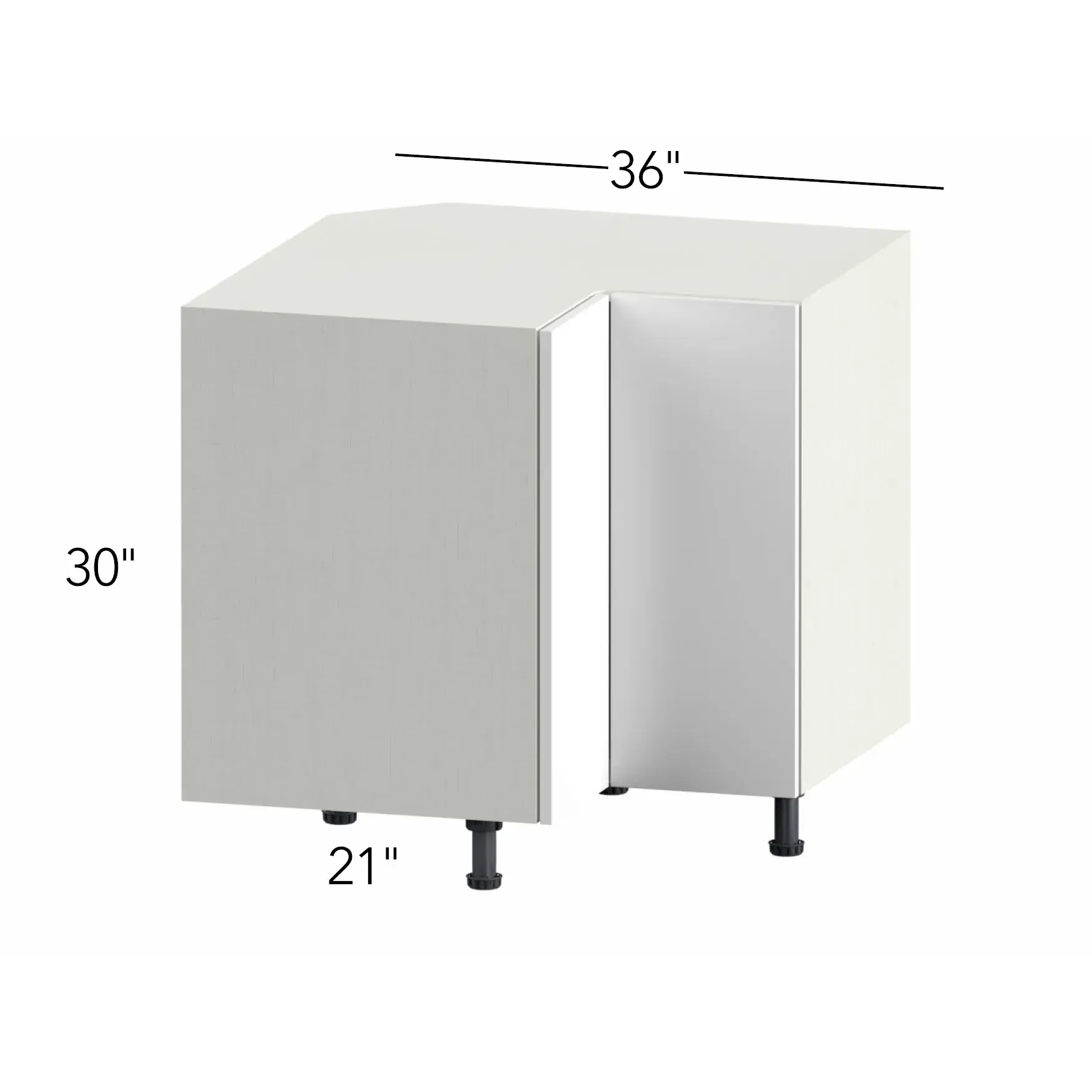Ovela® Tuscany Antracita 33"W x 30"H x 33"D Easy Reach Corner Base (ERB36)