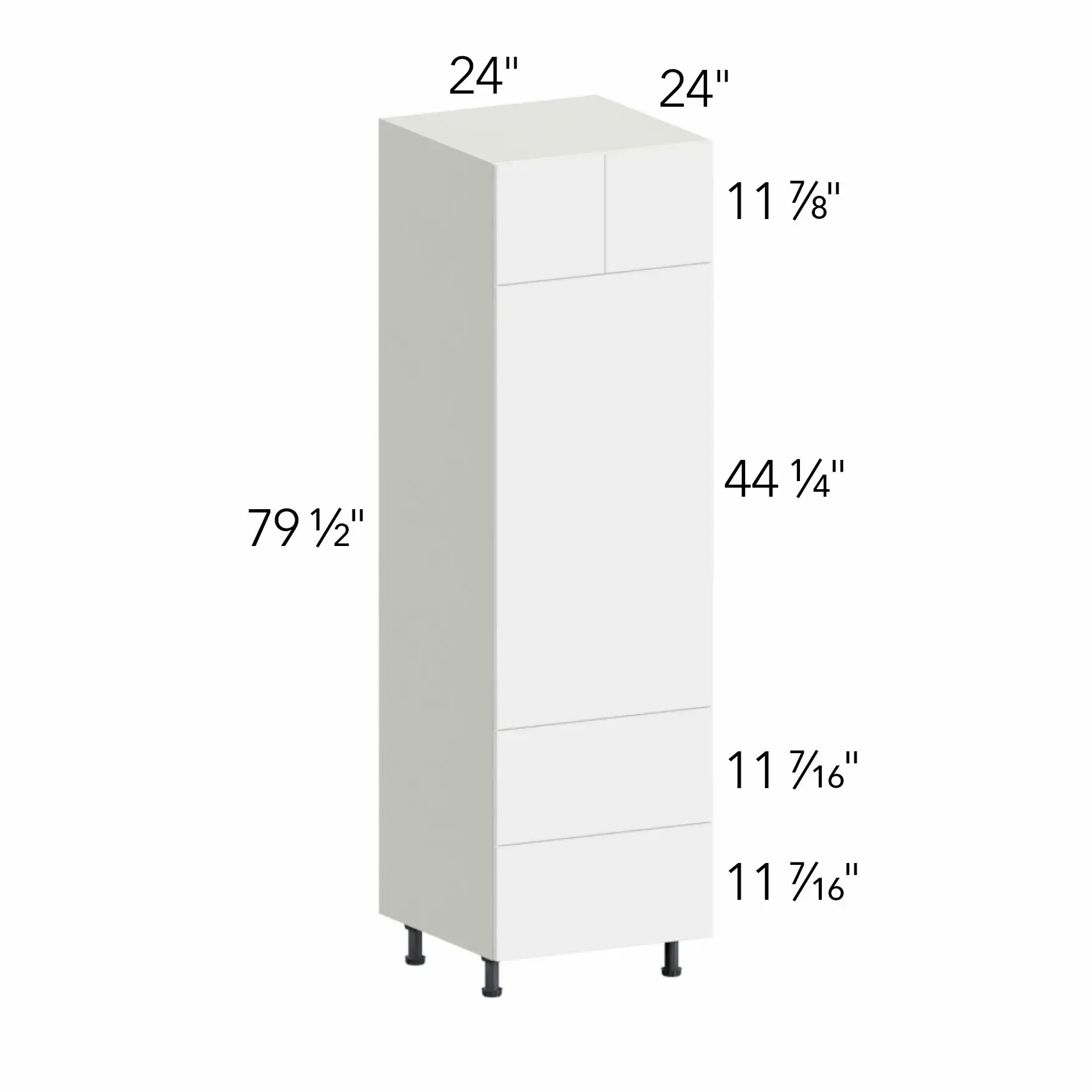 Illume® Tuscany Blanco 24"W x 79.5"H x 24"D Oven Cabinet (OC2484C)