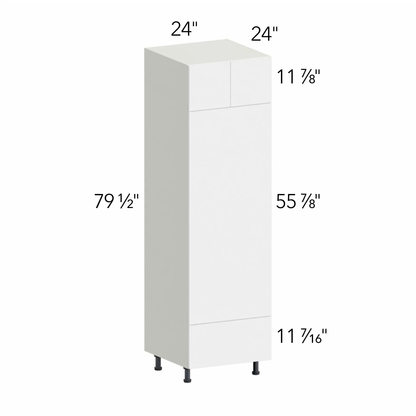 Ovela® Tuscany Antracita 24"W x 79.5"H x 24"D Oven Cabinet (OC2484D)